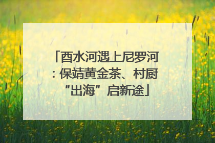 酉水河遇上尼罗河：保靖黄金茶、村厨“出海”启新途