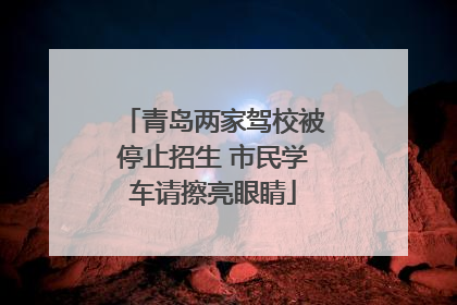 青岛两家驾校被停止招生 市民学车请擦亮眼睛