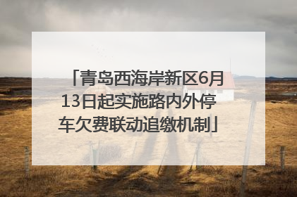 青岛西海岸新区6月13日起实施路内外停车欠费联动追缴机制