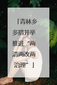 青林乡多措并举推进“两清两改两治理”