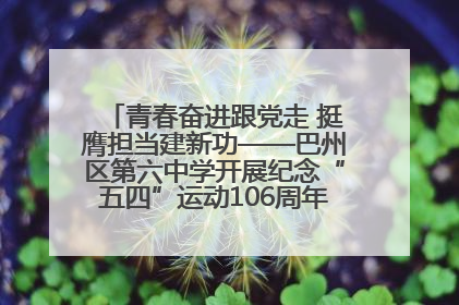 青春奋进跟党走 挺膺担当建新功——巴州区第六中学开展纪念“五四”运动106周年主题团日活动暨新团员入团仪式