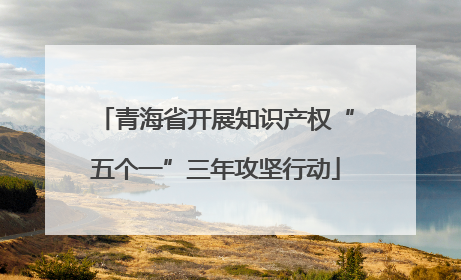 青海省开展知识产权“五个一”三年攻坚行动