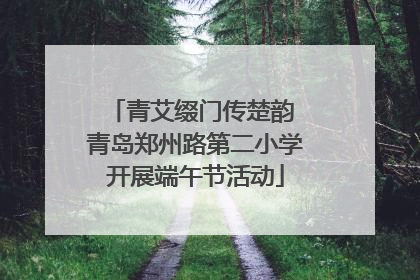 青艾缀门传楚韵 青岛郑州路第二小学开展端午节活动
