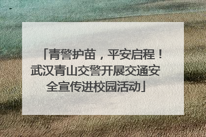 青警护苗，平安启程！武汉青山交警开展交通安全宣传进校园活动