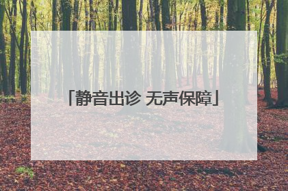 静音出诊 无声保障