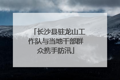 长沙县驻龙山工作队与当地干部群众携手防汛