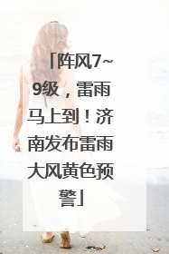 阵风7~9级，雷雨马上到！济南发布雷雨大风黄色预警