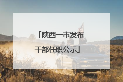 陕西一市发布干部任职公示