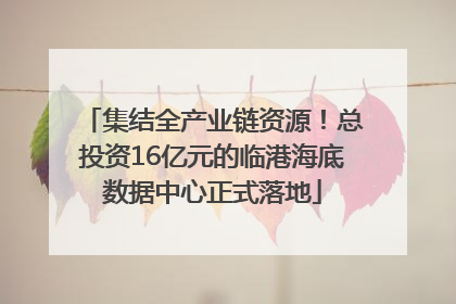 集结全产业链资源！总投资16亿元的临港海底数据中心正式落地