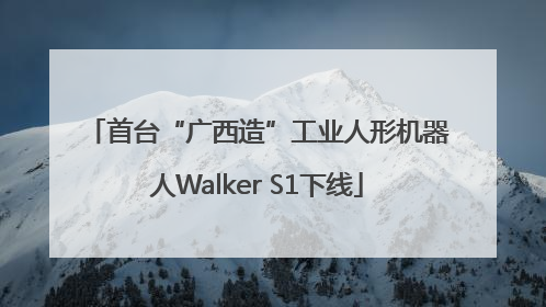 首台“广西造”工业人形机器人Walker S1下线