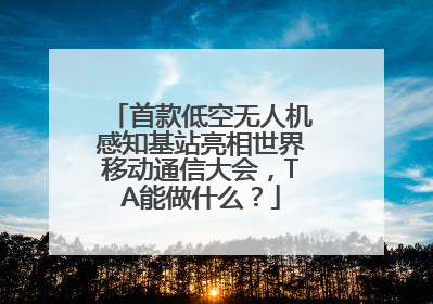 首款低空无人机感知基站亮相世界移动通信大会，TA能做什么？