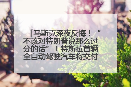 马斯克深夜反悔！“不该对特朗普说那么过分的话”！特斯拉首辆全自动驾驶汽车将交付，马斯克：将从生产线直接开向车主家中！公司股价大涨