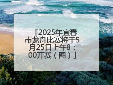 2025年宜春市龙舟比赛将于5月25日上午8：00开赛（图）