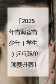 2025年青海省青少年（学生）乒乓球单项赛开赛