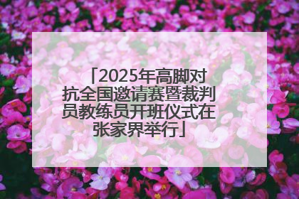 2025年高脚对抗全国邀请赛暨裁判员教练员开班仪式在张家界举行