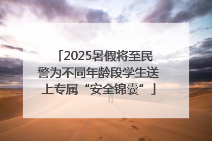 2025暑假将至民警为不同年龄段学生送上专属“安全锦囊”