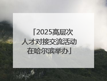 2025高层次人才对接交流活动在哈尔滨举办