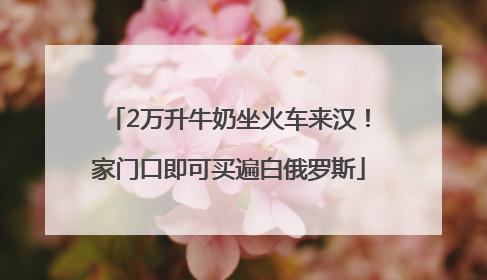 2万升牛奶坐火车来汉！家门口即可买遍白俄罗斯