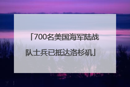 700名美国海军陆战队士兵已抵达洛杉矶